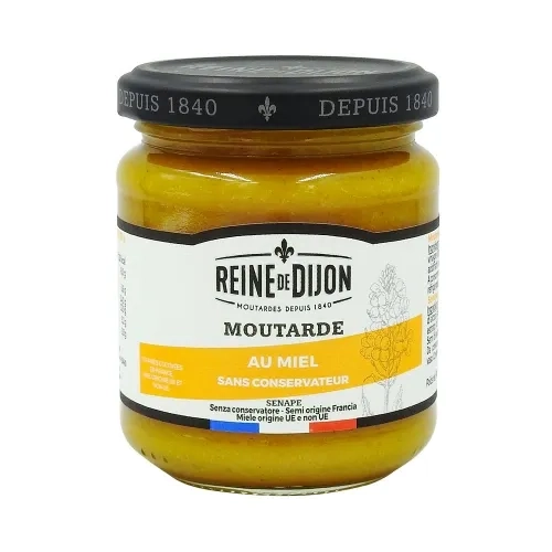 Moutarde au miel, pot 220g Reine de Dijon