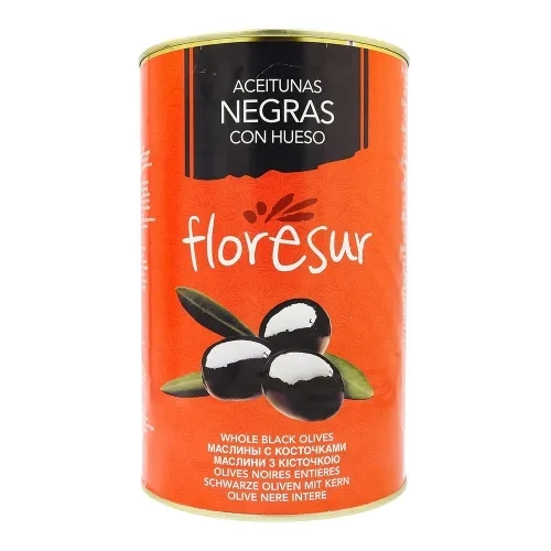 Olives noires dénoyautées 18/20 Floresur Bte 5/1