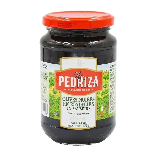 Olives noires en rondelles bocal 170g