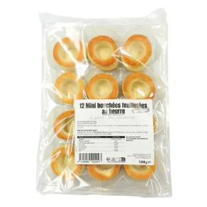12 mini bouchées au beurre paquet 108g