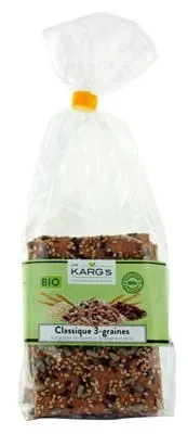 Crackers 3 graines BIO Dr Karg's paquet 200g