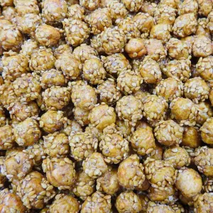Pois chiches caramélisés aux graines de sésame