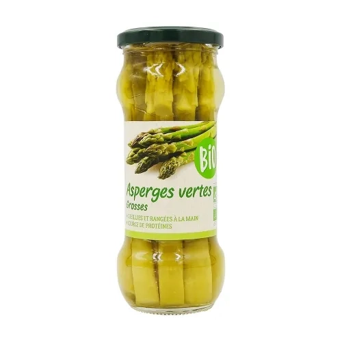 Asperges vertes grosses BIO bocal 370ml