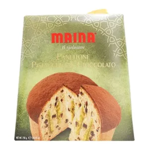 Panettone pistache chocolat boîte 750g Maina