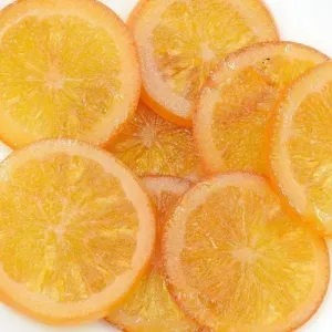 Fruits confits oranges en tranches