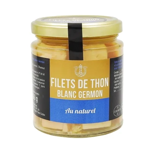 Filets de thon blanc Germon au naturel pne 160g