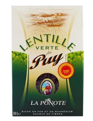 Lentilles vertes du Puy boîte 500g