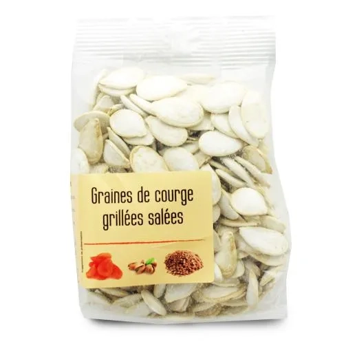Graines de courge grillées salées  paquet 120g