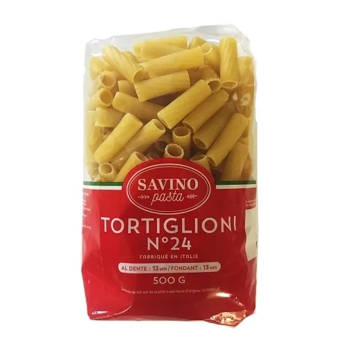 Pâtes Tortiglioni n°24 pqt 500g Savino Pasta