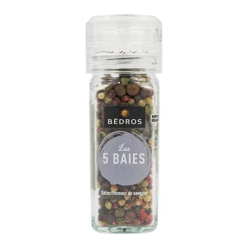 Moulin 5 baies grain 38g Bédros