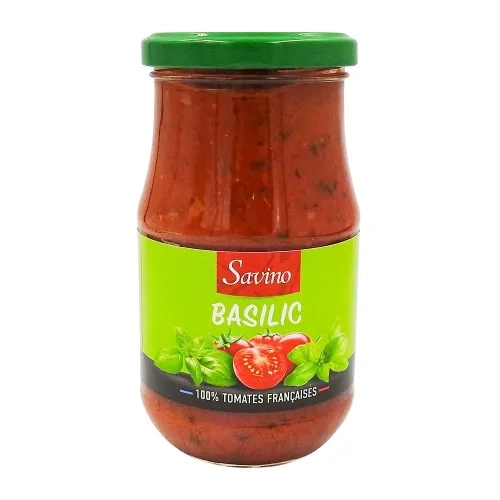 Sauce tomate au basilic pot 350g Savino