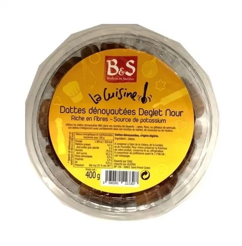 Dattes dénoyautées Algérie Cup 400g B&S
