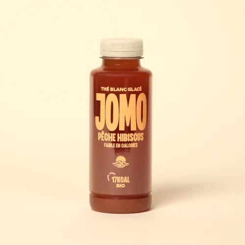 Thé blanc glacé pêche hibiscus BIO 35cl JOMO