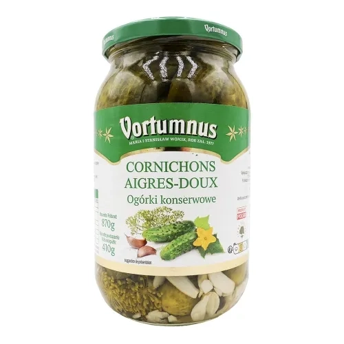 Cornichons aigres doux pot 410g