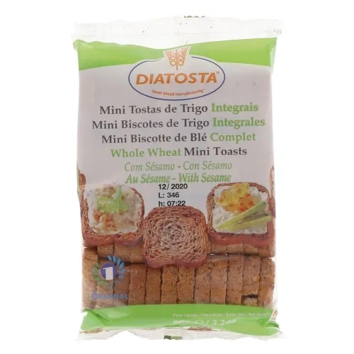 Mini biscottes au blé intégral  sachet 90g