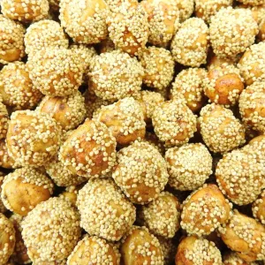 Pois chiches caramélisés aux graines de pavot