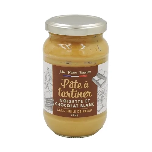 Pâte à tartiner noisette chocolat blanc pot 280g