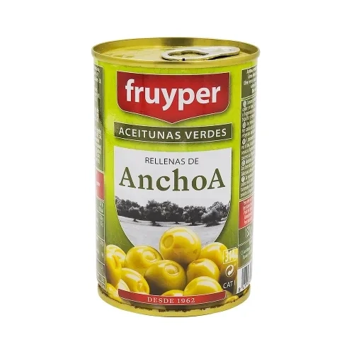 Olives farcies à la pâte d'anchois boîte 130g
