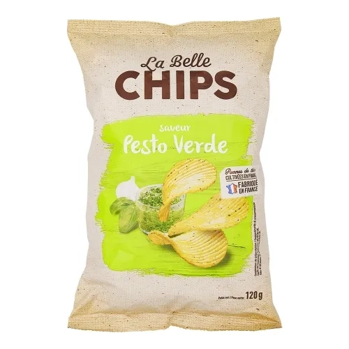 Chips pesto fromage ondulées 120g