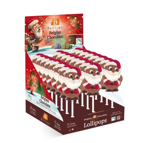 Sucettes Père Noël chocolat lait 25g