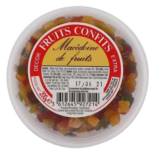 Fruits confits macédoine  pot 200gr
