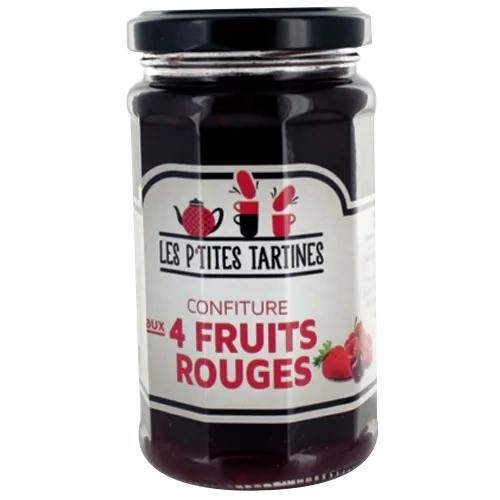 Confiture 4 fruits rouges  pot 265g