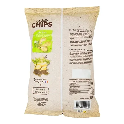 Chips pesto fromage ondulées 120g