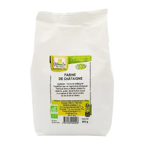 FARINE DE CHATAIGNE BIO 500GR MOULIN DES MOINES 