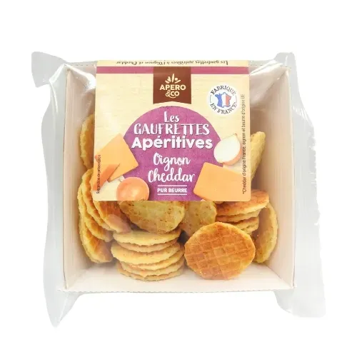 GAUFRETTES APERITIVES OIGNON CHEDDAR 50G