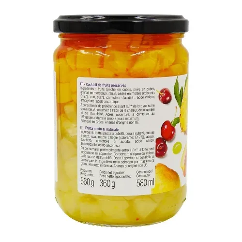 COCKTAIL DE FRUITS AU SIROP LEGER 360GR