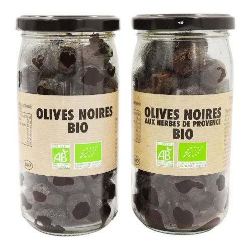 OLIVES BIO POT 37 CL NOIRES HERBES PROVENCE