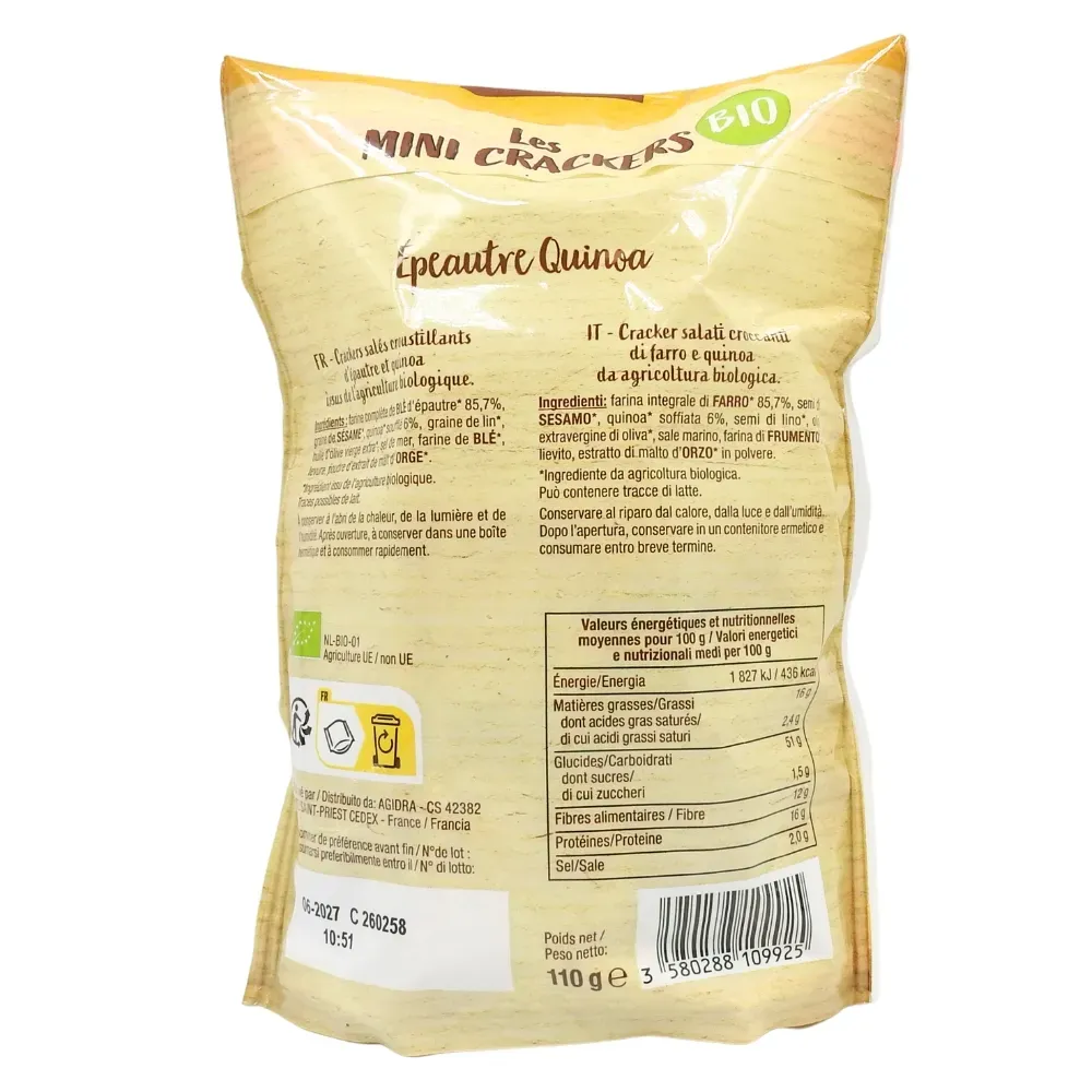 MINI CRACKER BIO EP QUIN 110G