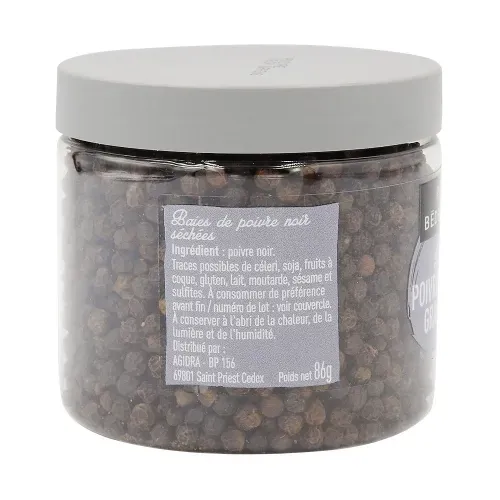 POIVRE NOIR GRAIN POT PET 86 gr Bédros/CT 12