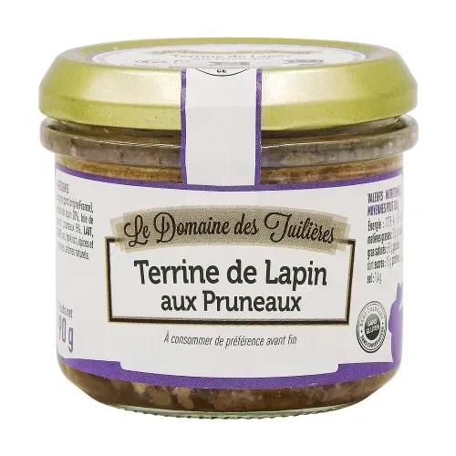 TERRINE DE LAPIN PRUNEAUX 90G