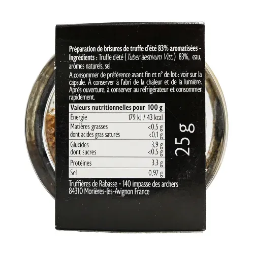 BRISURES DE TRUFFE D'ETE AVEC JUS 25GR