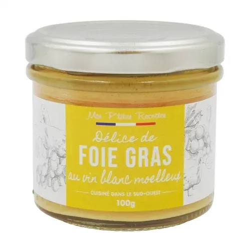 DELICE DE FOIE GRAS DE CANARD AU VIN BLANC 100GR