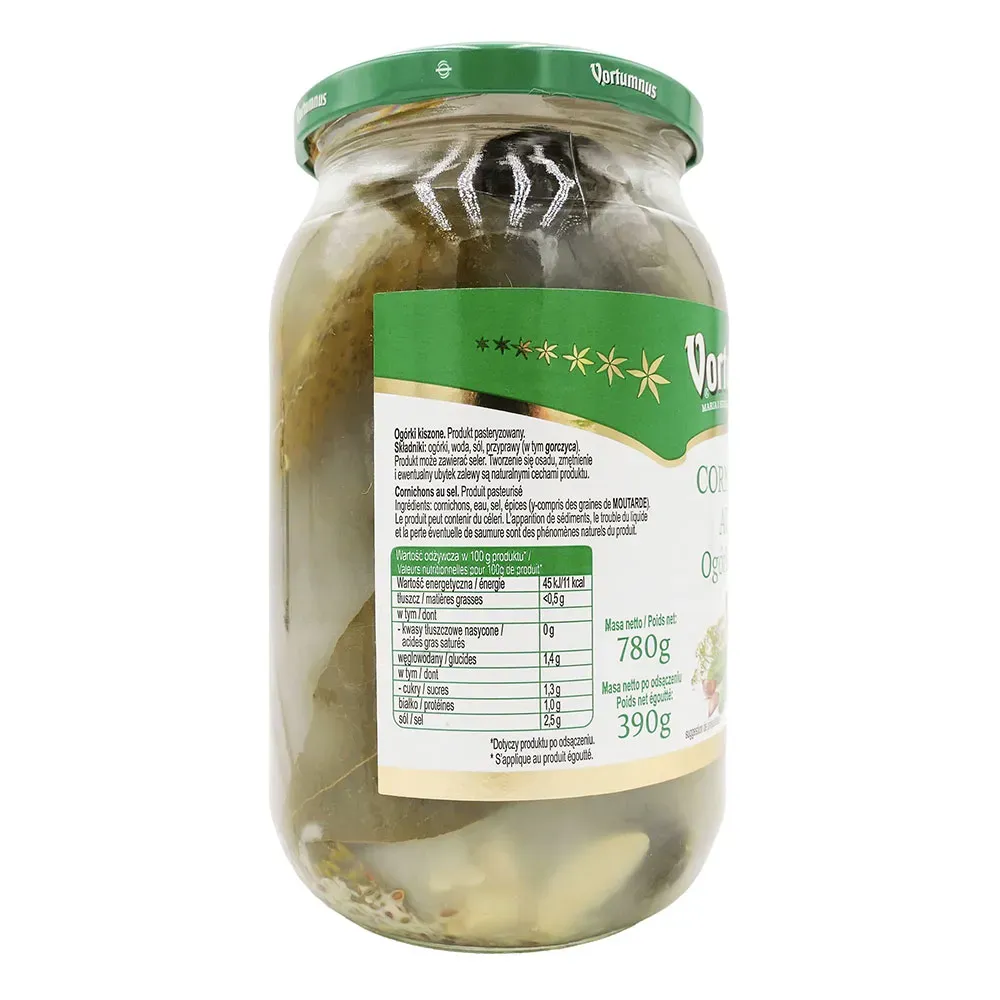 CORNICHONS AU SEL VORTUMNUS 390GR