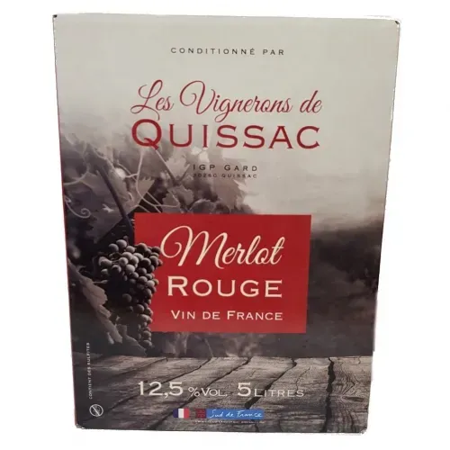 VIN ROUGE MERLOT BAG IN BOX 5L * 72 BIB