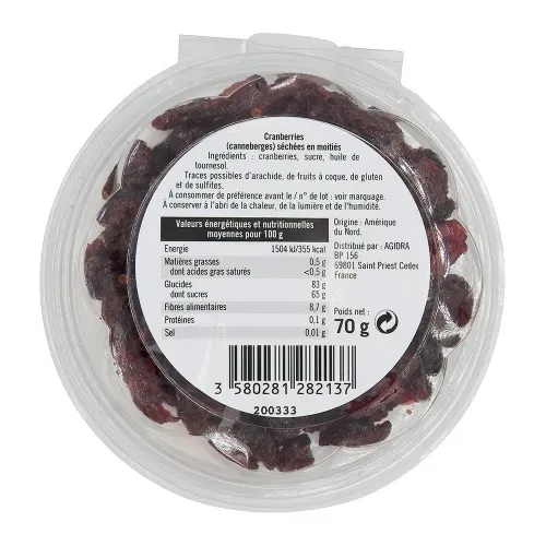 CRANBERRIES MOITIE MONO-USAGE 70 GR IS