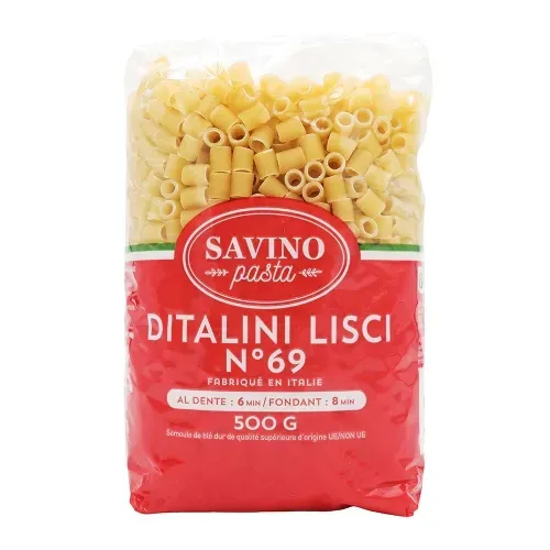 PATES DITALINI LISCI 500 GR SAVINO PASTA N°69
