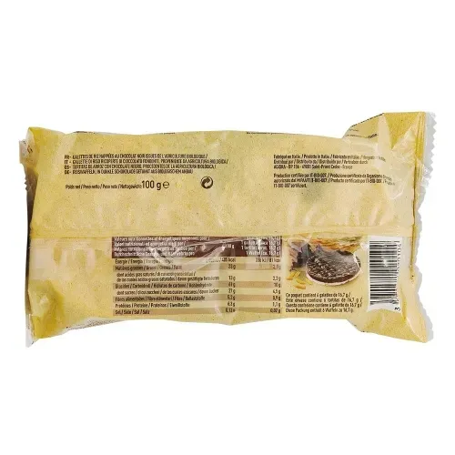 GALETTES DE RIZ BIO CHOCOLAT NOIR 100g