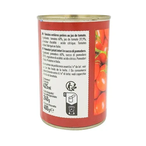 TOMATES ENTIERES PELEES 240G SAVINO