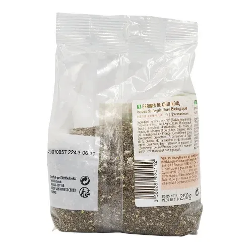 GRAINES DE CHIA NOIR BIO GDF   250g/CT 10