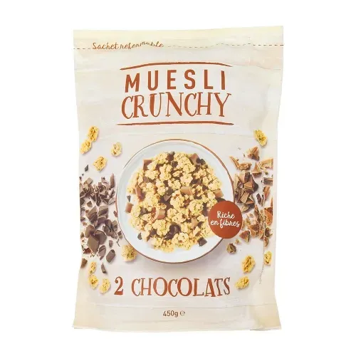 MUESLI CROUSTILLANT AUX 2 CHOCOLATS 450 GR