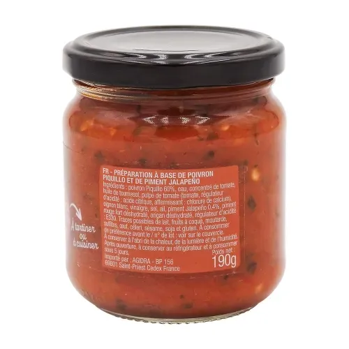 BRUSCHETTA  POIVRONS PIQUILLO  ET JALAPENO  190GR