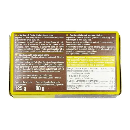 SARDINE HUILE OLIVE MAROC    1/4