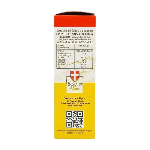 CROZET AU SARRAZIN 400 G