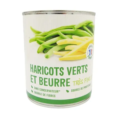 DUO Haricots TF PNE 455gr Hari. verts /Hari.beurre