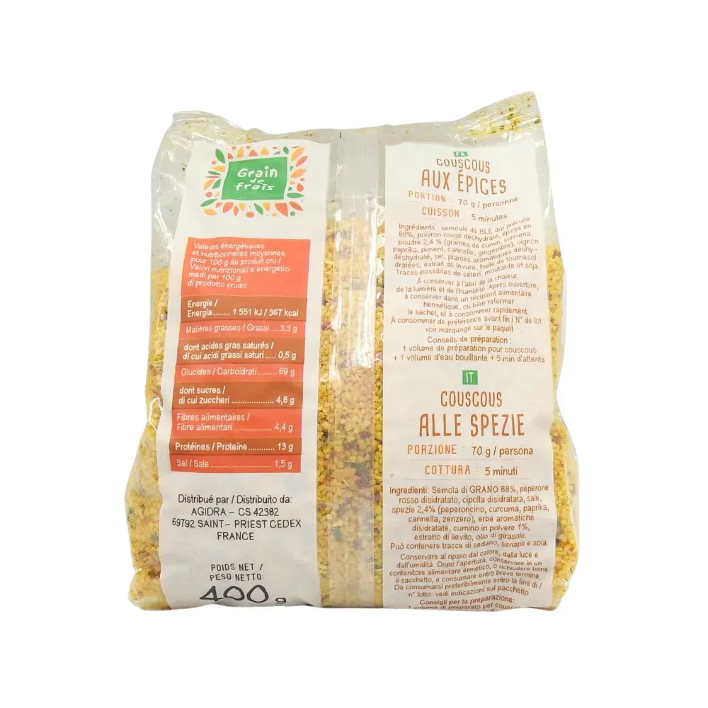 COUSCOUS AUX EPICES GDF 400G