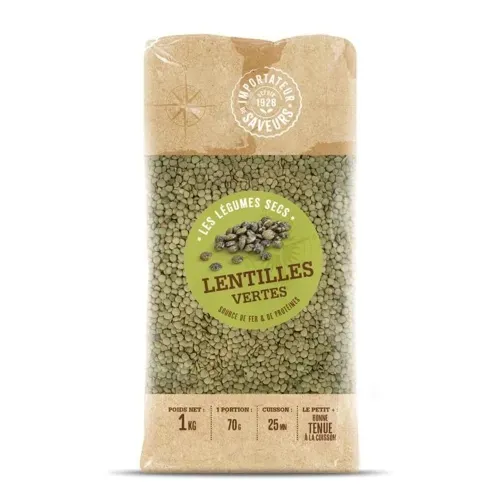 LENTILLE VERTE CANADA PQT PAV IDS 1 KG